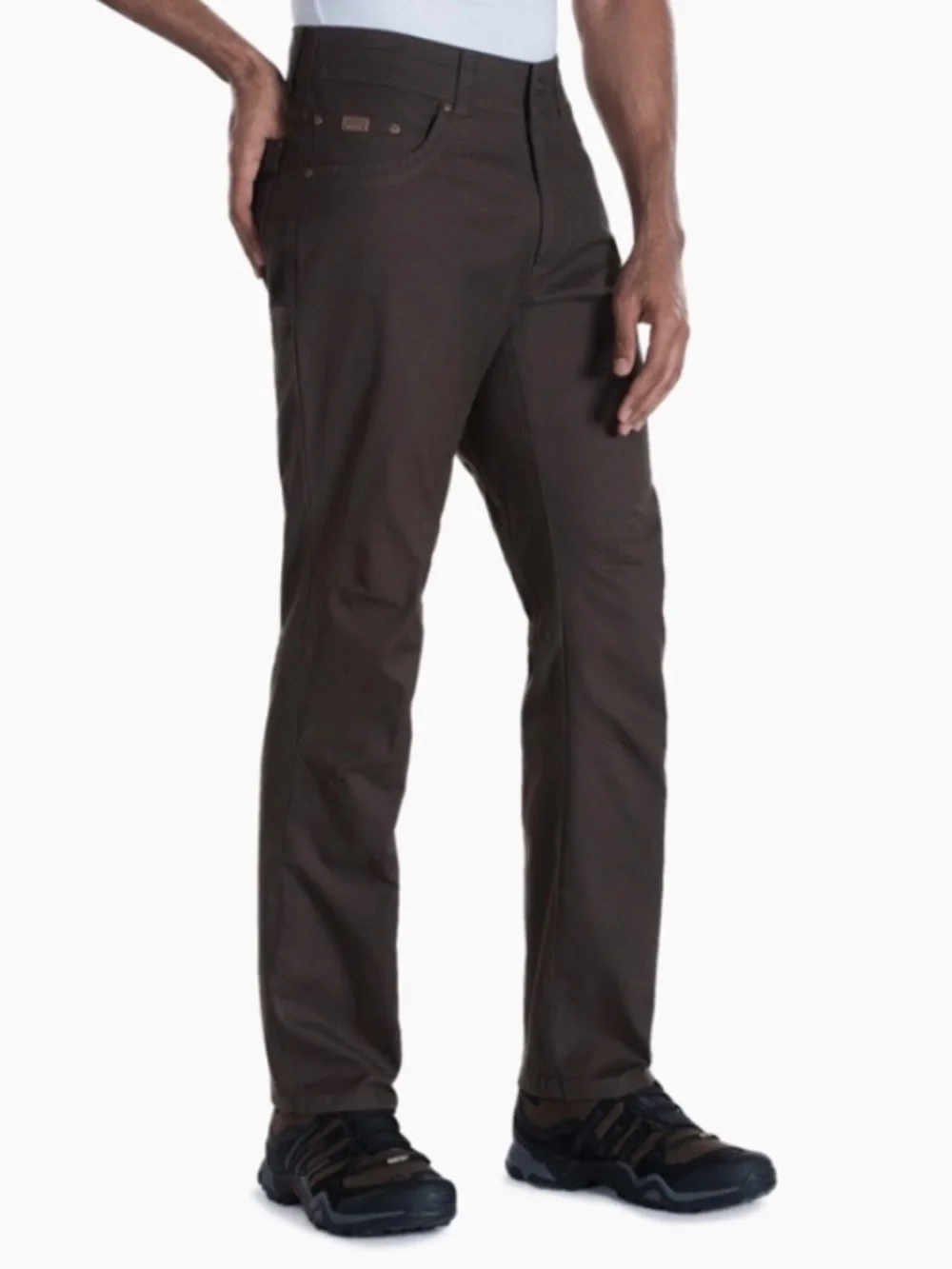 Kuhl Kanvus Jean Pant Brown Hiking Patina Dye Cotton Breathable Outdoor Mens 34